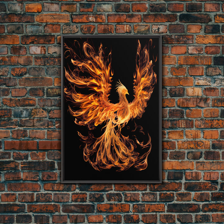 Canvas Print Of "The Phoenix" - Rebirth Art - Framed Canvas Art - Framed Wall Art - Incredibly Beautiful Phoenix Decor