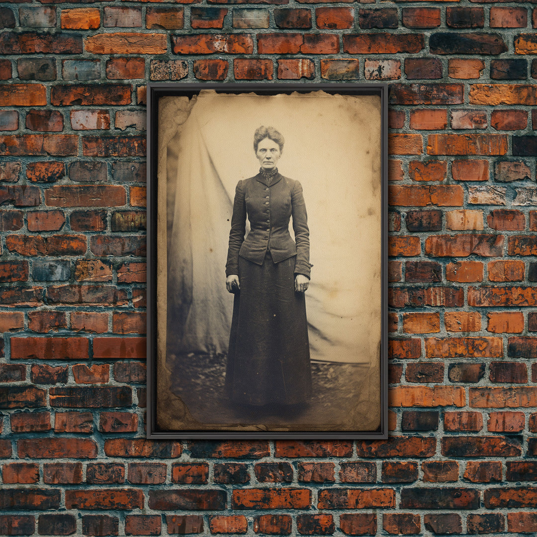 Portrait From Photo, Victorian Wall Art, Antique Photograph, Canvas Print, Wall Art, Vertical Print, Southern Decor, Victorian Woman