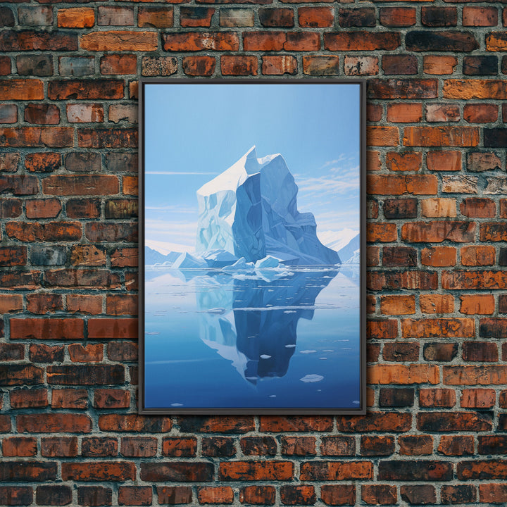 Seascape Wall Print, Iceberg Wall Art, Iceland Wall Art, Canvas Print, Wall Art, Vertical Art, Living Room Wall Art, Gift Ideas, Room Decor