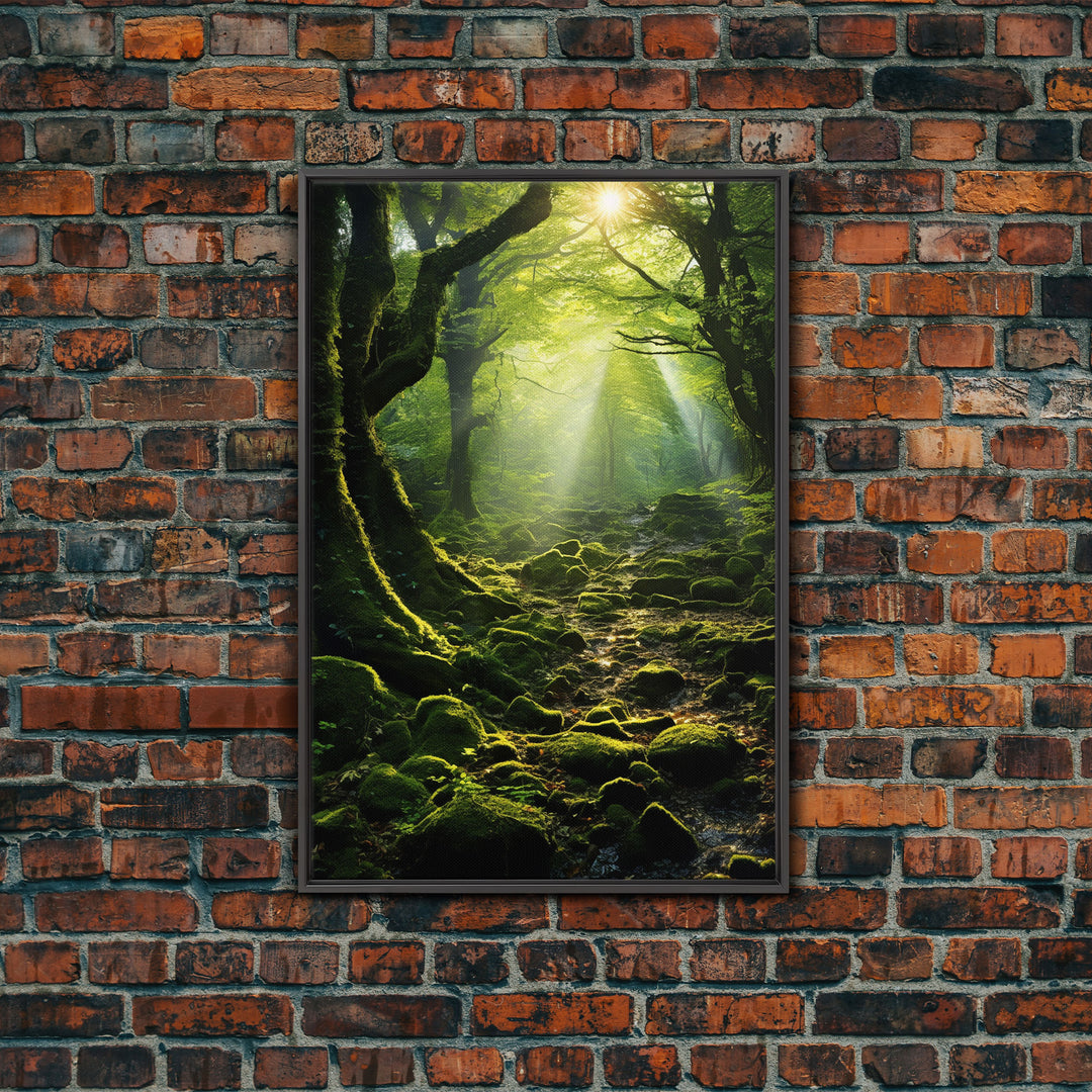 Forest Wall Art, Nature Prints, Trees Wall Art, Canvas Print, Wall Art, Vertical Art, Teacher Gift, Over Bed Wall Decor, Bookshelf Decor