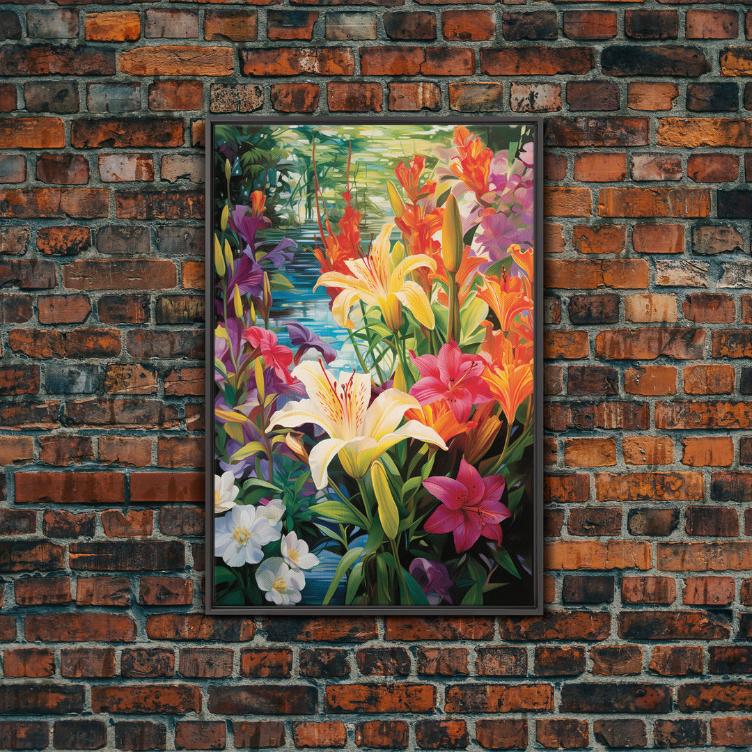 Flowers Wall Print, Floral Art, Calla Lily Print, Spring Art, Canvas Print, Wall Art, Vertical Art, Congratulations Gift, Country Home Art