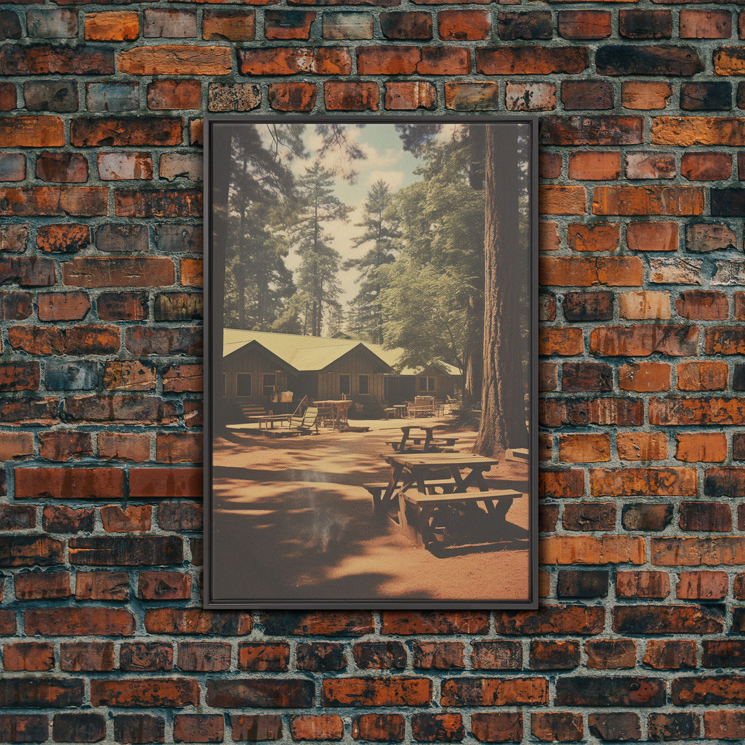 Camp Decor, Outdoor Wall Art, Cabin Wall Art, Canvas Print, Wall Hanging, Portrait Art, Teacher Gift, Apartment Wall Decor, Ranch Wall Art