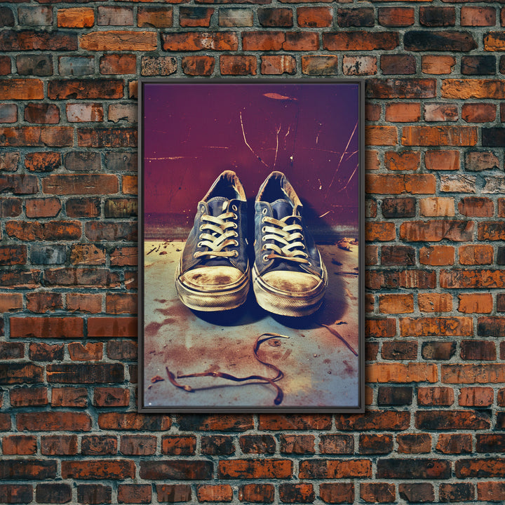 Sneaker Art, Shoe Wall Art, Sneaker Head, Canvas Print, Wall Hanging, Portrait Art, Fashion Wall Art, Gift For Her, Home Wall Decor