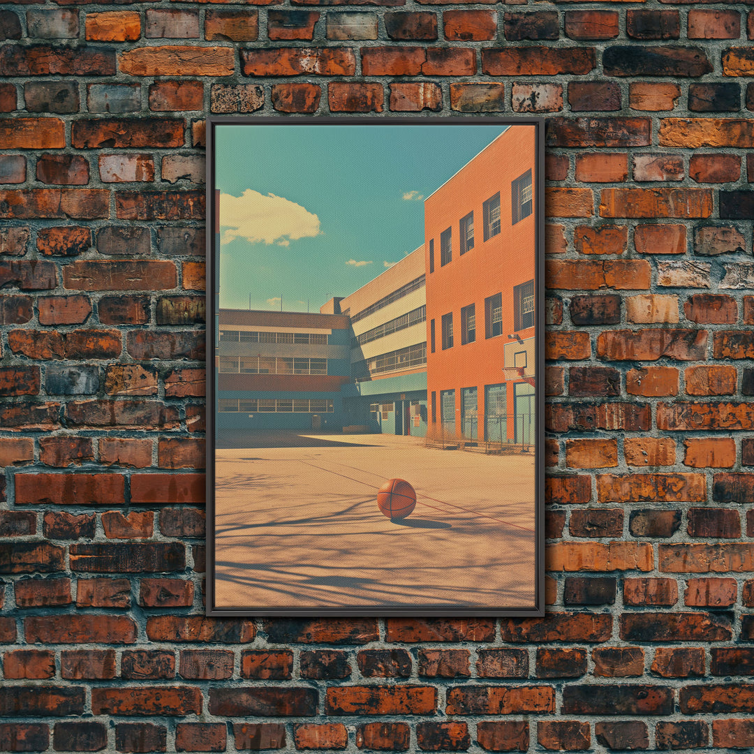 An Abandoned 1970s High School, Photography Print, Framed Canvas Print, Back To School, Liminal Art
