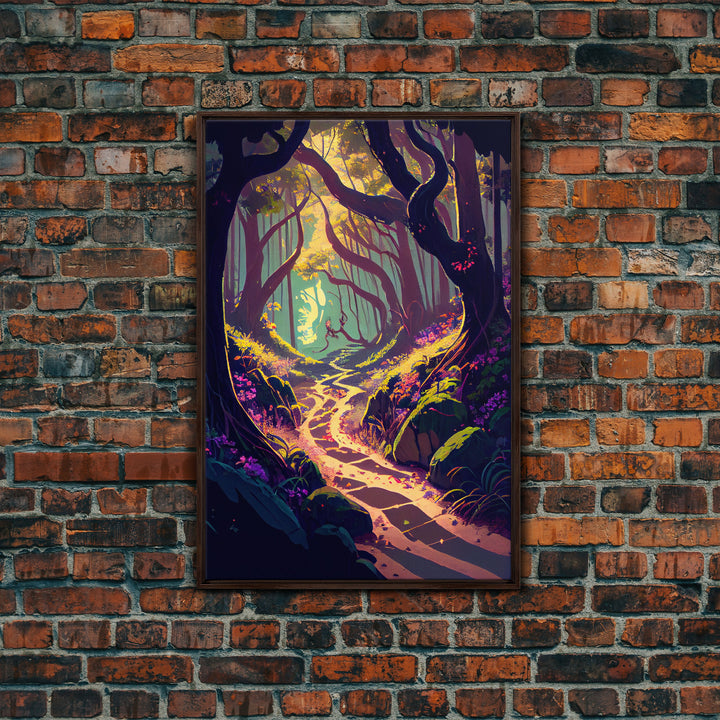 Path Into The Wood Forest Nature Trees Fine Art Print, Wall Decor, Wall Poster, Wall Art Print