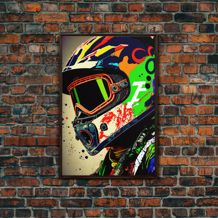 Motorcycle wall art framed print, Motorcycle poster print, MotoGP art, Motorcycle gifts, Motorcycle gift, Biker gift ready to hang print