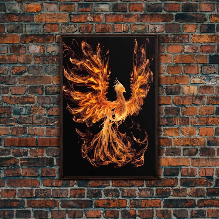 Canvas Print Of "The Phoenix" - Rebirth Art - Framed Canvas Art - Framed Wall Art - Incredibly Beautiful Phoenix Decor