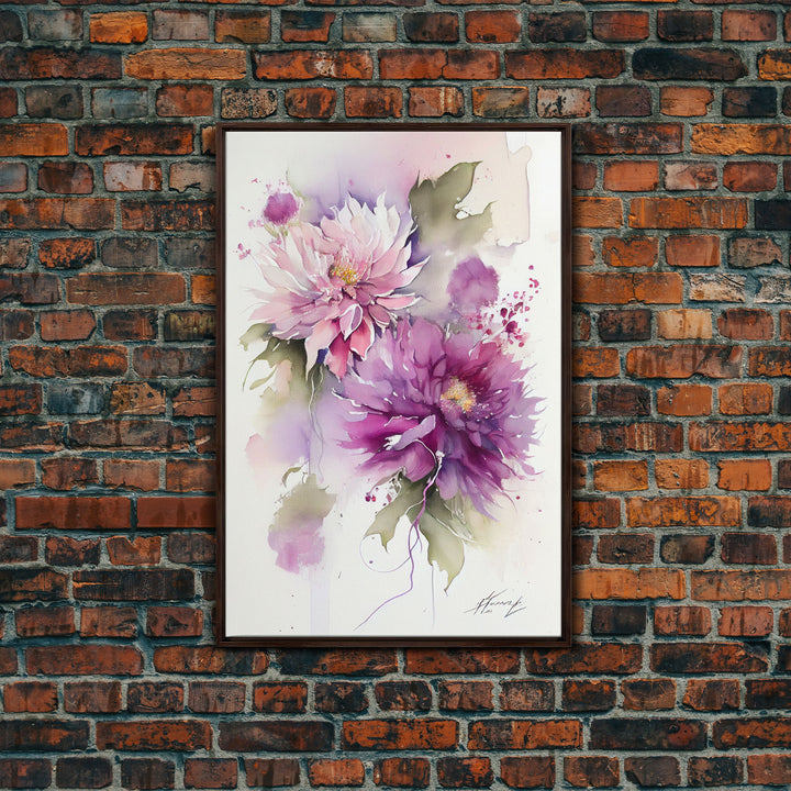 Vintage Style Framed Canvas Art, Vintage Floral Print, Vintage White Roses Painting, Still Life Botanical Farmhouse print, Flower Art