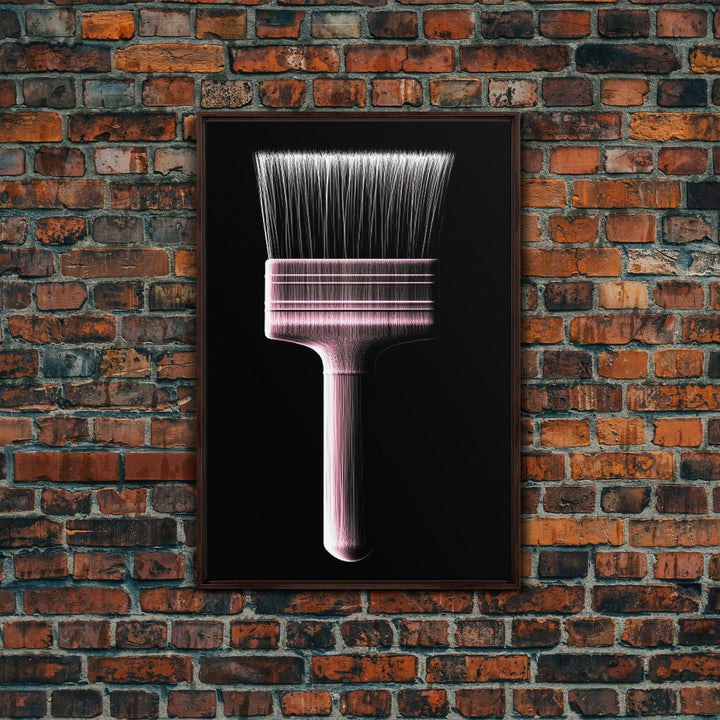 Paint Brush Wall Decor, Brush Art, Craft Room Wall Art, Minimalist Print, Wall Decor, Canvas Print, Wall Art, Framed Canvas
