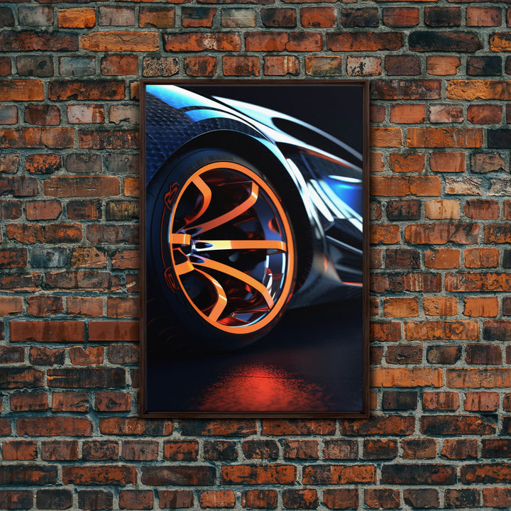 Car Guy Wall Art, Exotic Super Car Deep Dish Rims, Office or Man Cave Art, Automotive Photography, Sports Car Wall Art