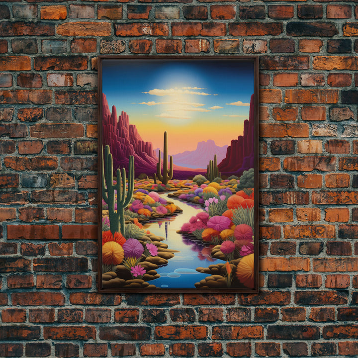 Desert Wall Art, Cactus Art, Nature Print, Canvas Print, Wall Art, Vertical Art, First Home Gift, Wall Art Prints, Living Room Prints