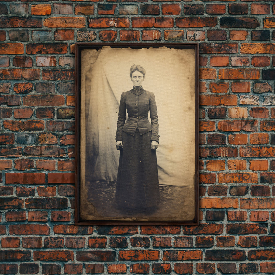 Portrait From Photo, Victorian Wall Art, Antique Photograph, Canvas Print, Wall Art, Vertical Print, Southern Decor, Victorian Woman
