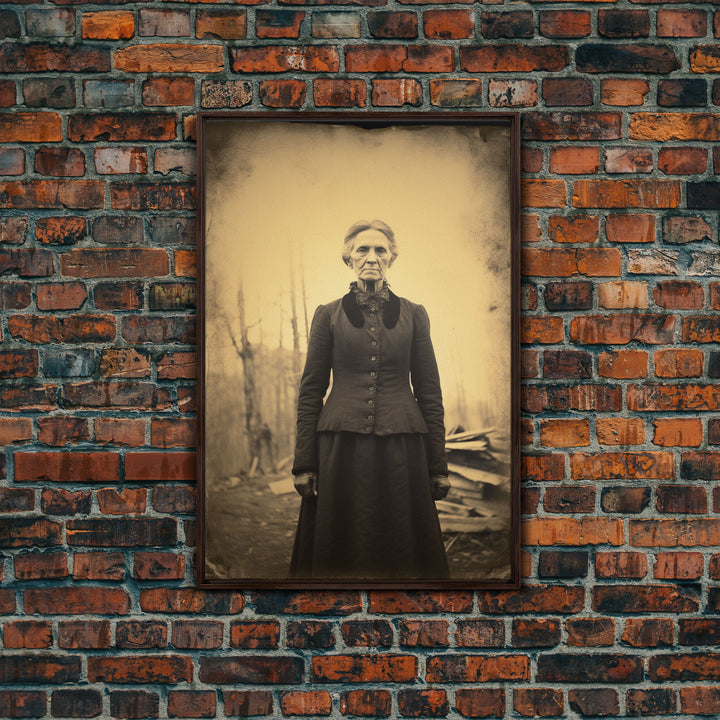 Victorian Woman, Portrait Photo, Victorian Wall Art, Antique Photograph, Canvas Print, Wall Art, Vertical Print, Vintage Decor, Office Decor