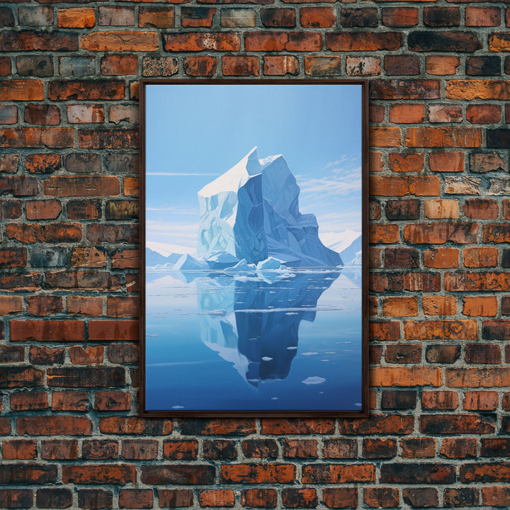 Seascape Wall Print, Iceberg Wall Art, Iceland Wall Art, Canvas Print, Wall Art, Vertical Art, Living Room Wall Art, Gift Ideas, Room Decor