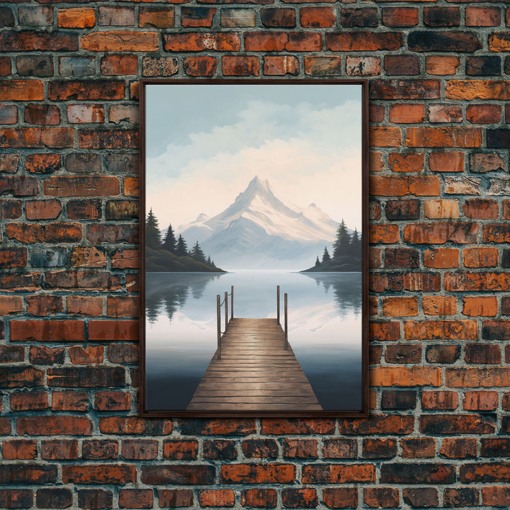 Mountain Print, Water Reflection, Lake Wall Art, Canvas Print, Wall Art, Vertical Art, New Homeowner Gift, Apartment Wall Decor, Room Decor
