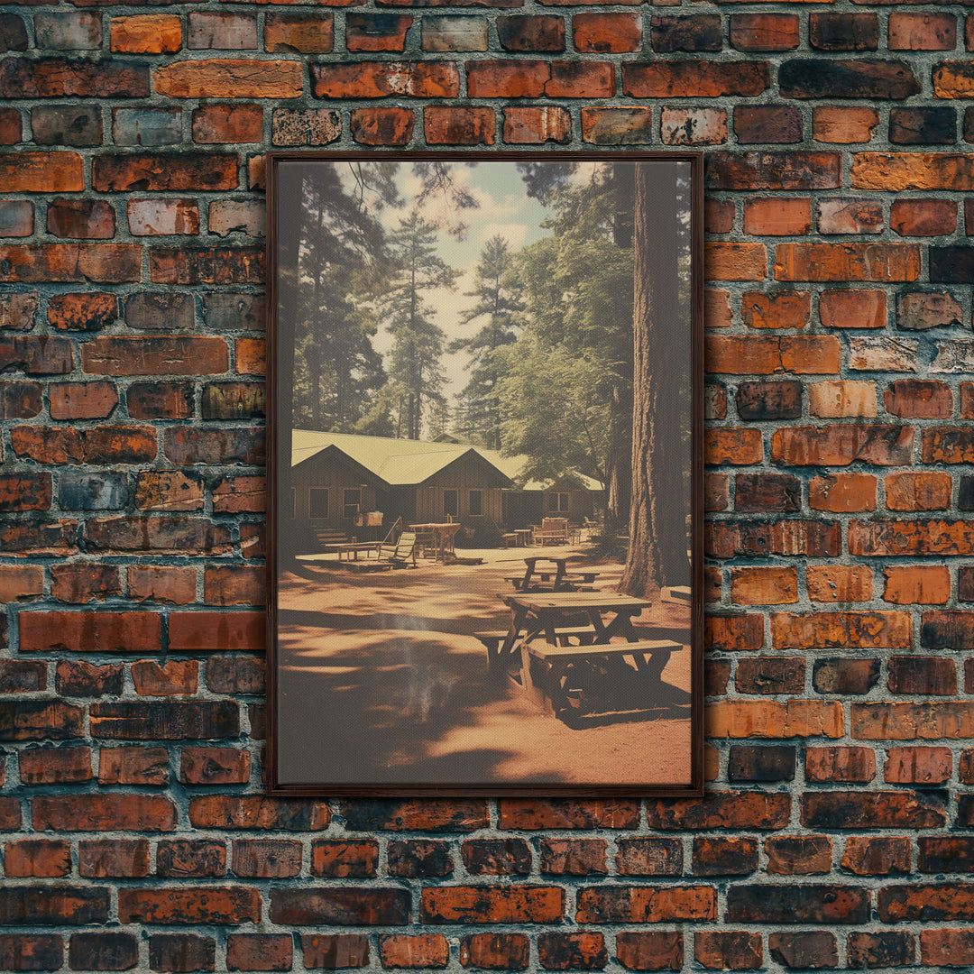 Camp Decor, Outdoor Wall Art, Cabin Wall Art, Canvas Print, Wall Hanging, Portrait Art, Teacher Gift, Apartment Wall Decor, Ranch Wall Art