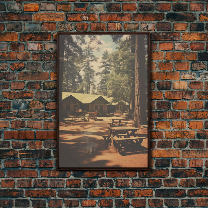 Camp Decor, Outdoor Wall Art, Cabin Wall Art, Canvas Print, Wall Hanging, Portrait Art, Teacher Gift, Apartment Wall Decor, Ranch Wall Art