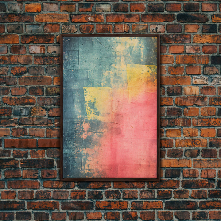Denim Canvas Print Wall Art, Tie Dye Denim Texture Print On Canvas, Unique Wall Art, Boho Style Art, Minimalist Wall art