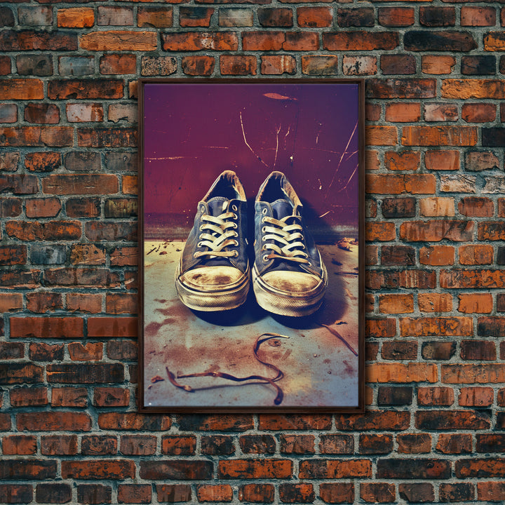 Sneaker Art, Shoe Wall Art, Sneaker Head, Canvas Print, Wall Hanging, Portrait Art, Fashion Wall Art, Gift For Her, Home Wall Decor