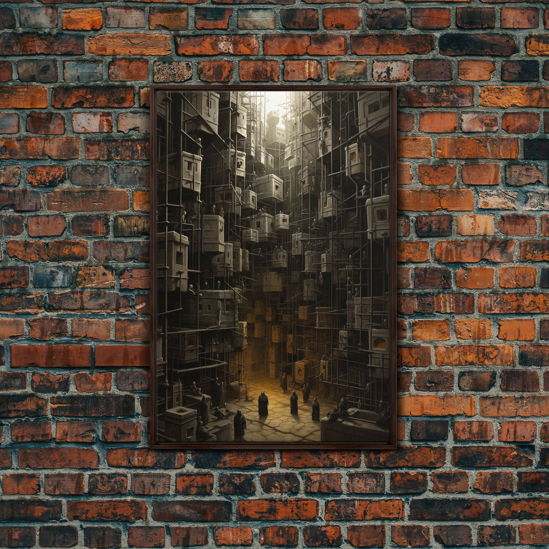 Creepy Wall Decor, Dark Art Print, Canvas Print, Wall Hanging, Portrait Art, Spooky Room Decor, Dark Fantasy Art, Fantasy Artwork,  RV Decor