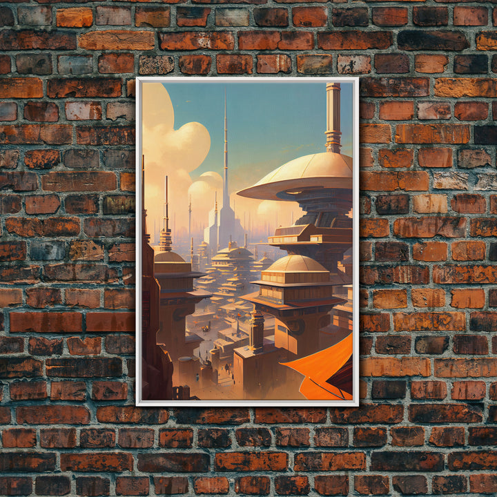 Canvas Print: Futuristic Cityscape - Modern Wall Art Decor, Vivid Colors, Ready to Hang