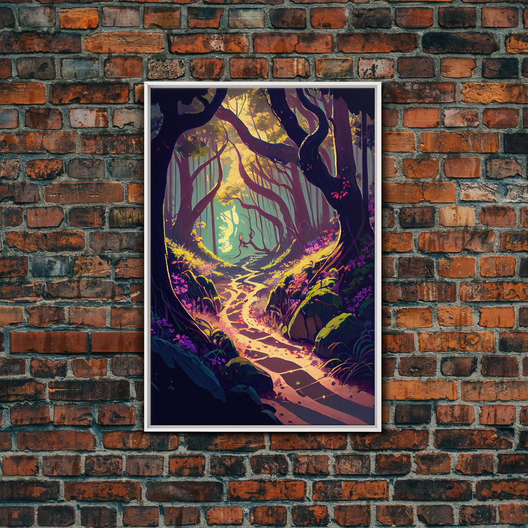 Path Into The Wood Forest Nature Trees Fine Art Print, Wall Decor, Wall Poster, Wall Art Print