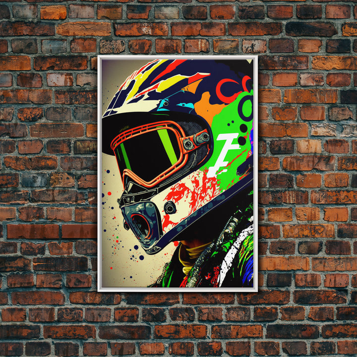 Motorcycle wall art framed print, Motorcycle poster print, MotoGP art, Motorcycle gifts, Motorcycle gift, Biker gift ready to hang print