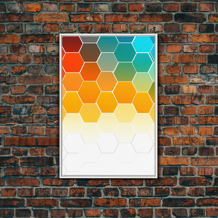 Mid Century Art Print, Framed Modern Art, Geometric Art, Mid Century Modern Wall Art, Colorful Art, MCM Style Canvas Art