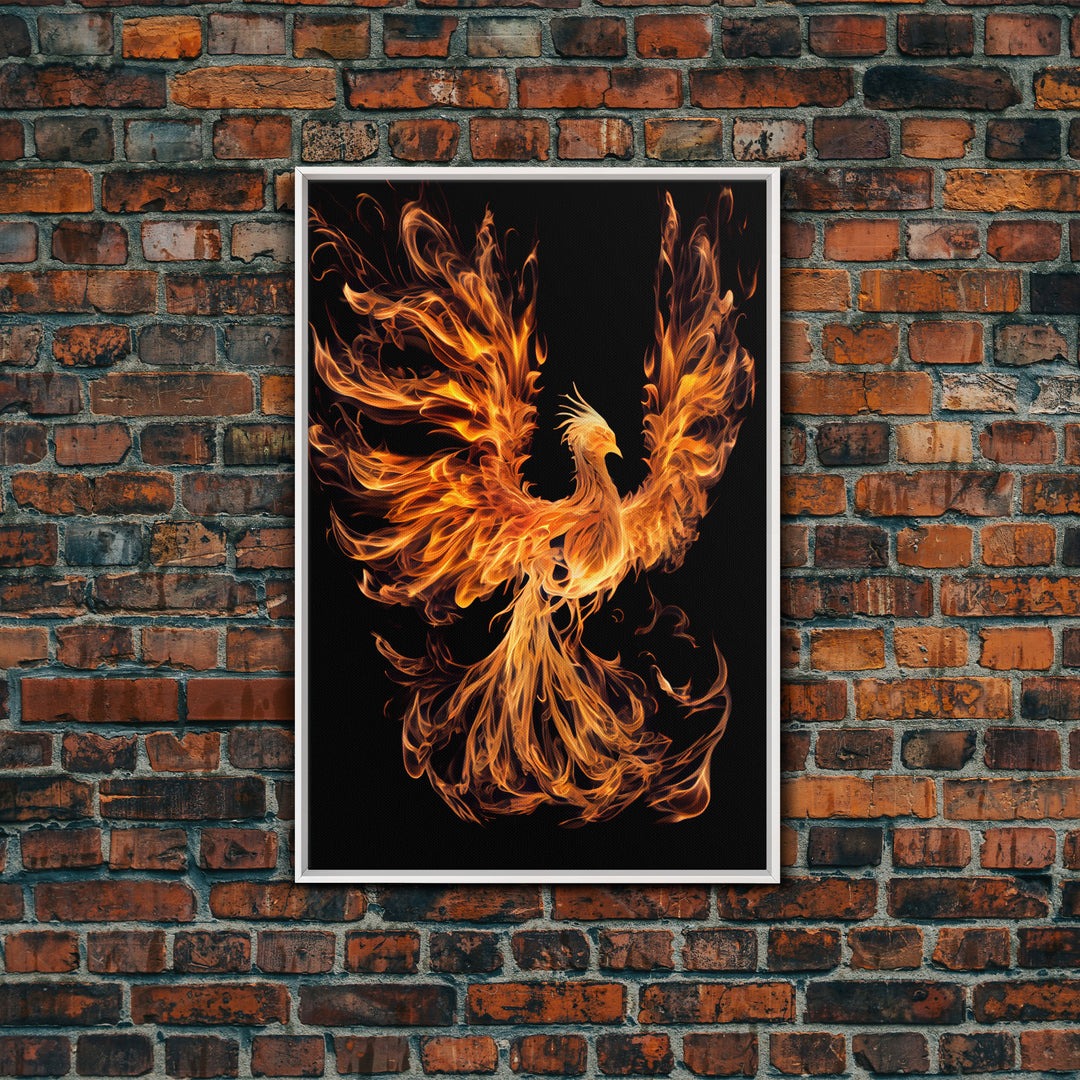 Canvas Print Of "The Phoenix" - Rebirth Art - Framed Canvas Art - Framed Wall Art - Incredibly Beautiful Phoenix Decor