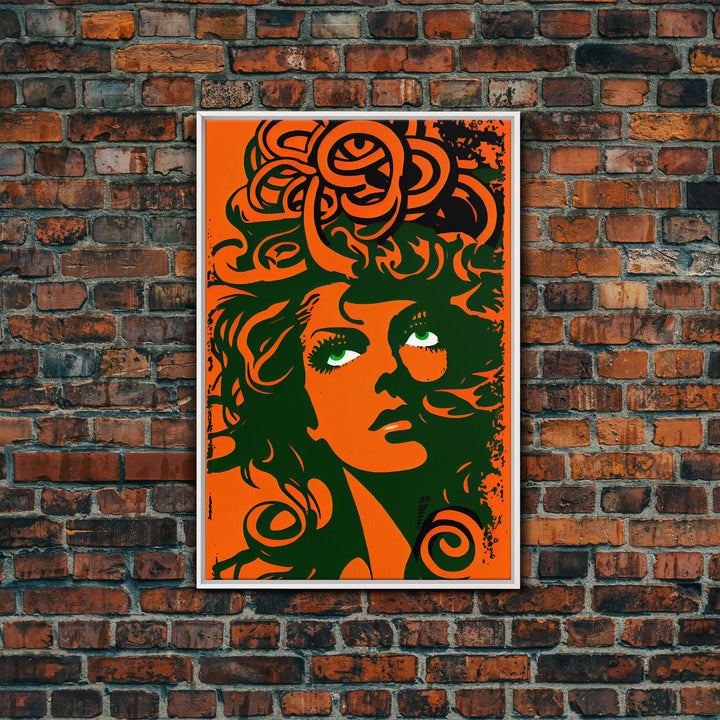 Nordic Medusa Pop Art Canvas Print, Classic Portrait Posters and Prints, Canvas for Living Room Home Decor, ready to hang canvas print