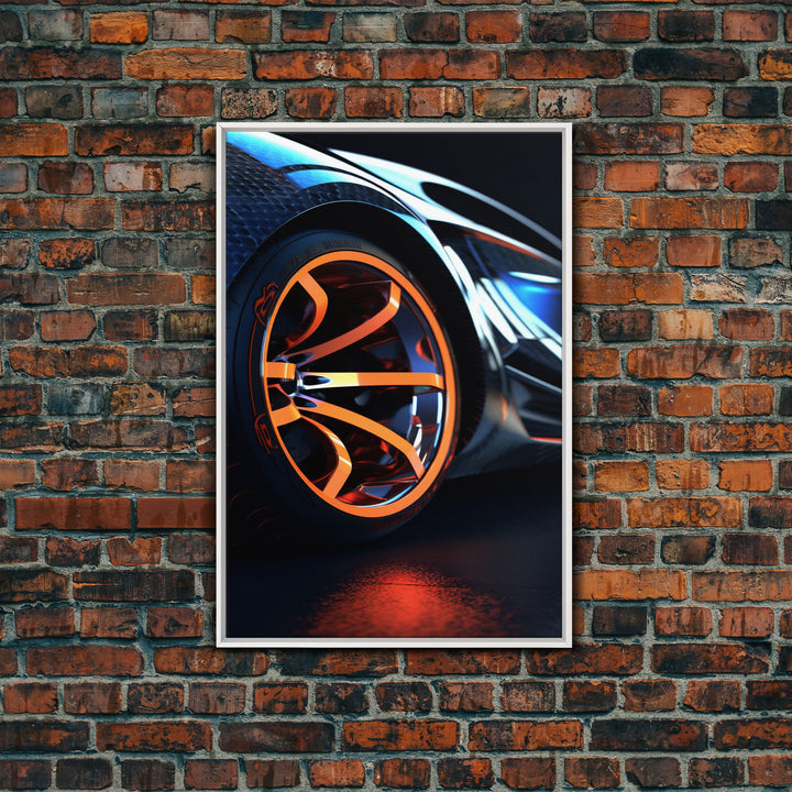 Car Guy Wall Art, Exotic Super Car Deep Dish Rims, Office or Man Cave Art, Automotive Photography, Sports Car Wall Art