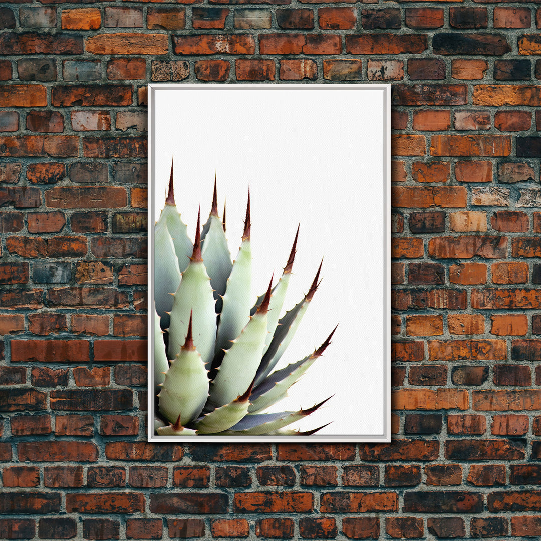 Desert Cactus Art Print, Modern Home Decor, Framed Canvas Print Or Poster, Botanical Print Desert Art Cactus, Bathroom Or Bedroom Or Office