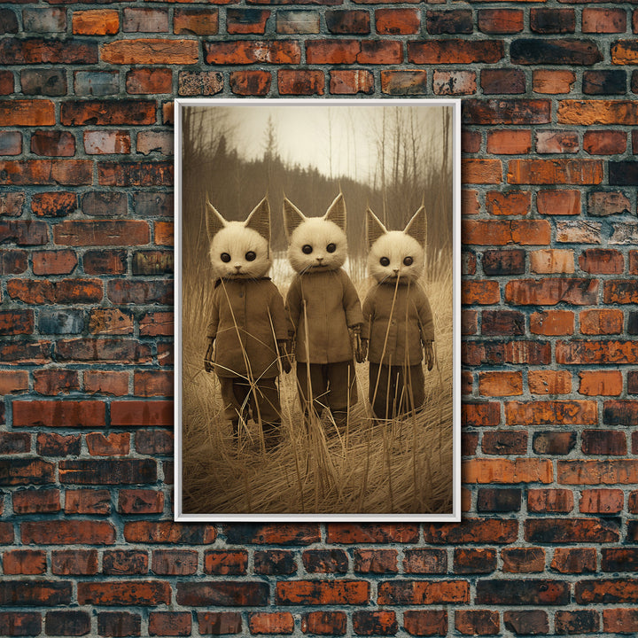 Horror Home Decor, Creepy Wall Decor, Dark Art Print, Black And White, Canvas Print, Wall Art, Vertical Print, Home Decor, Wall Decor