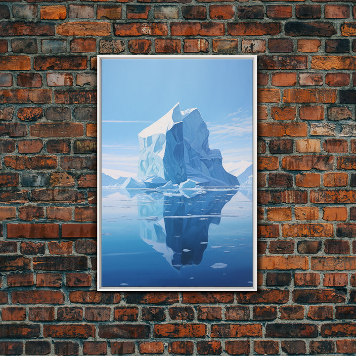 Seascape Wall Print, Iceberg Wall Art, Iceland Wall Art, Canvas Print, Wall Art, Vertical Art, Living Room Wall Art, Gift Ideas, Room Decor