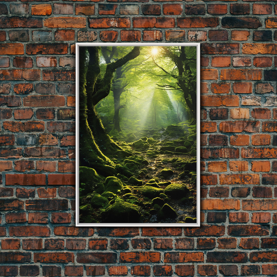 Forest Wall Art, Nature Prints, Trees Wall Art, Canvas Print, Wall Art, Vertical Art, Teacher Gift, Over Bed Wall Decor, Bookshelf Decor