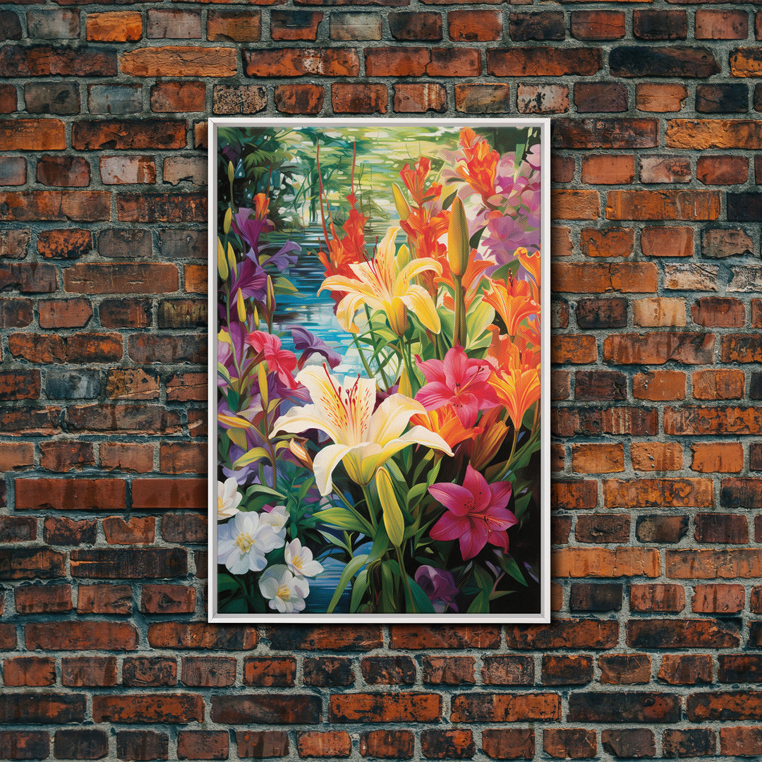 Flowers Wall Print, Floral Art, Calla Lily Print, Spring Art, Canvas Print, Wall Art, Vertical Art, Congratulations Gift, Country Home Art