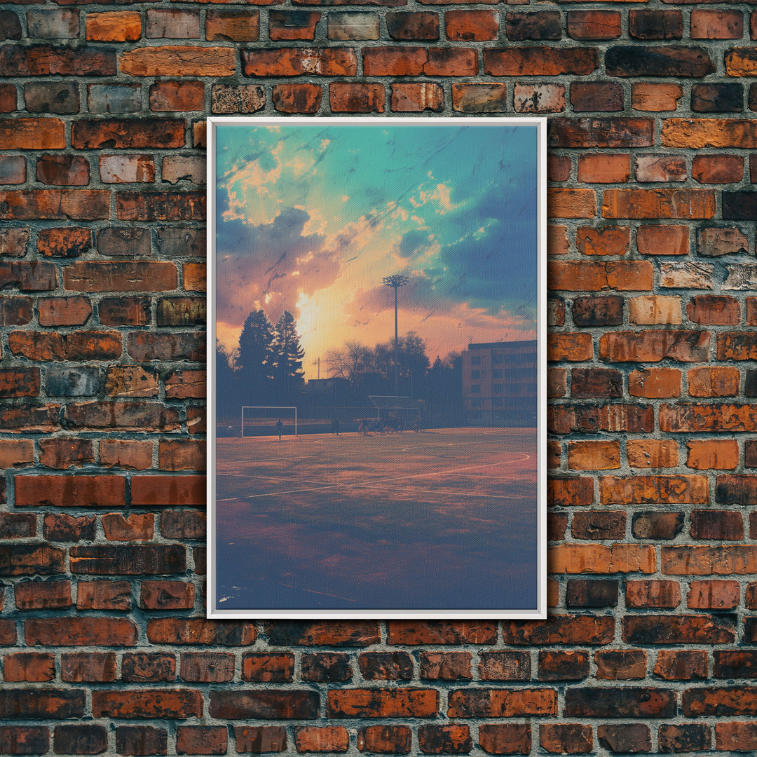 Football Field, Kids Wall Art, Canvas Print, Wall Hanging, Portrait Art, Soccer Coach Gift, Soccer Wall Art, Family Home Art, Dorm Room Art