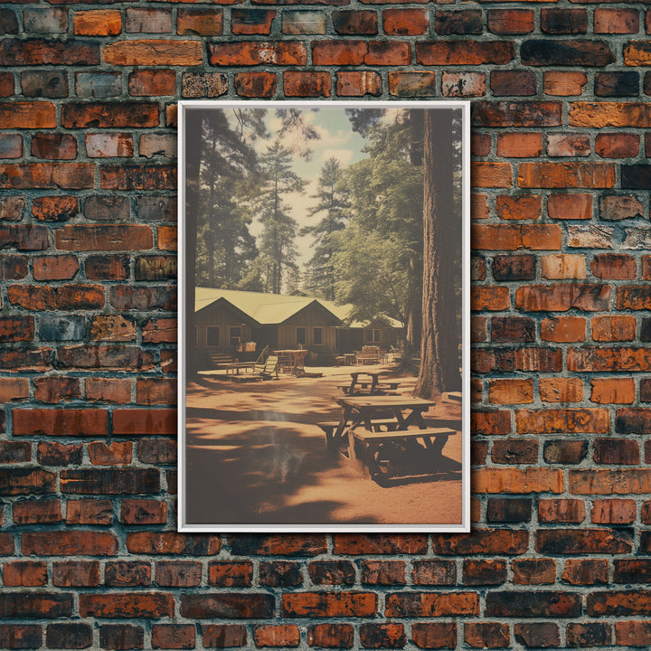 Camp Decor, Outdoor Wall Art, Cabin Wall Art, Canvas Print, Wall Hanging, Portrait Art, Teacher Gift, Apartment Wall Decor, Ranch Wall Art
