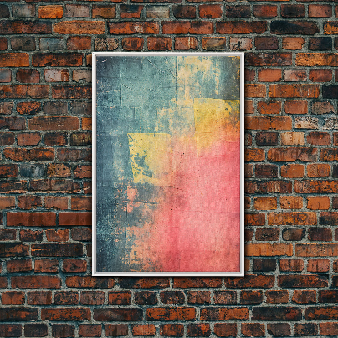 Denim Canvas Print Wall Art, Tie Dye Denim Texture Print On Canvas, Unique Wall Art, Boho Style Art, Minimalist Wall art