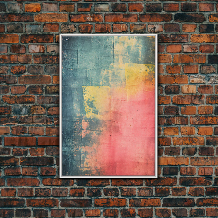 Denim Canvas Print Wall Art, Tie Dye Denim Texture Print On Canvas, Unique Wall Art, Boho Style Art, Minimalist Wall art