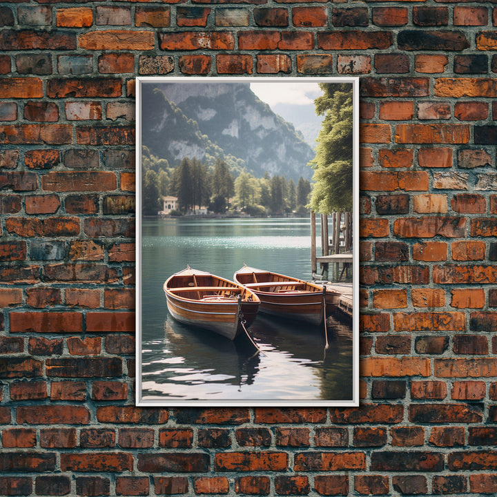 Paddle, Boat, Lake Wall Art, Canvas Print, Wall Hanging, Portrait Art, Lake House Wall Art, Couples Gift, Bookshelf Decor, Nature Print
