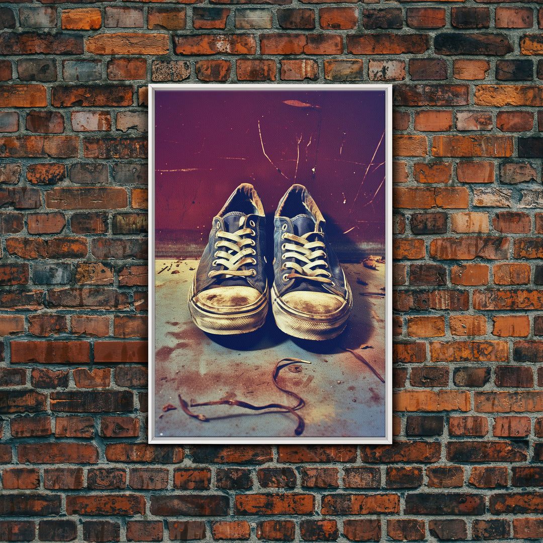 Sneaker Art, Shoe Wall Art, Sneaker Head, Canvas Print, Wall Hanging, Portrait Art, Fashion Wall Art, Gift For Her, Home Wall Decor