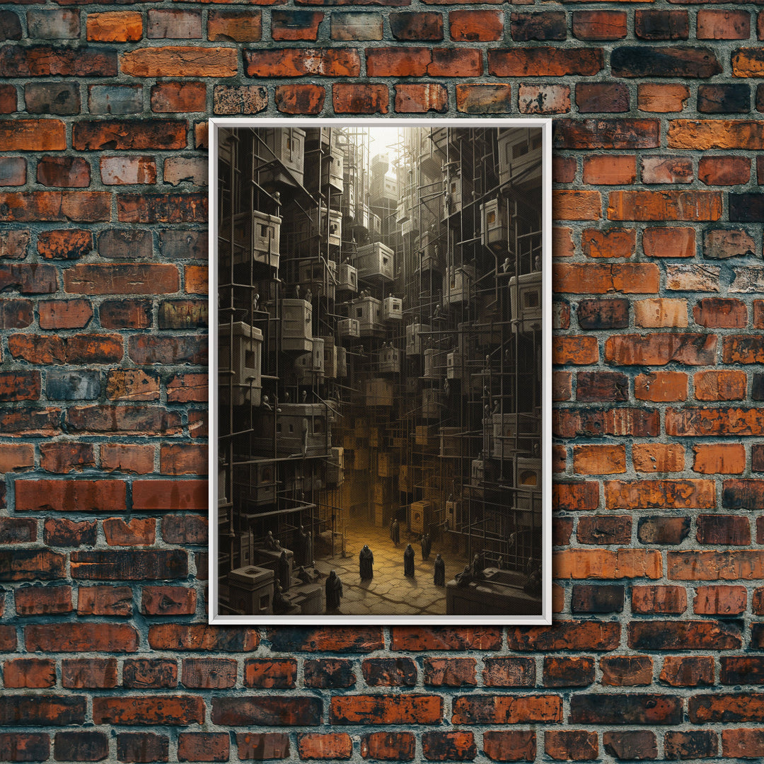 Creepy Wall Decor, Dark Art Print, Canvas Print, Wall Hanging, Portrait Art, Spooky Room Decor, Dark Fantasy Art, Fantasy Artwork,  RV Decor