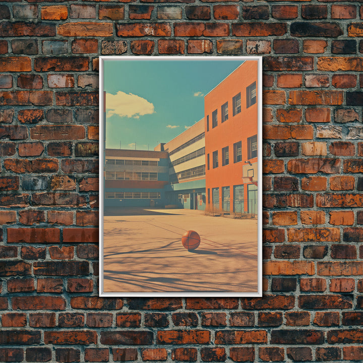 An Abandoned 1970s High School, Photography Print, Framed Canvas Print, Back To School, Liminal Art