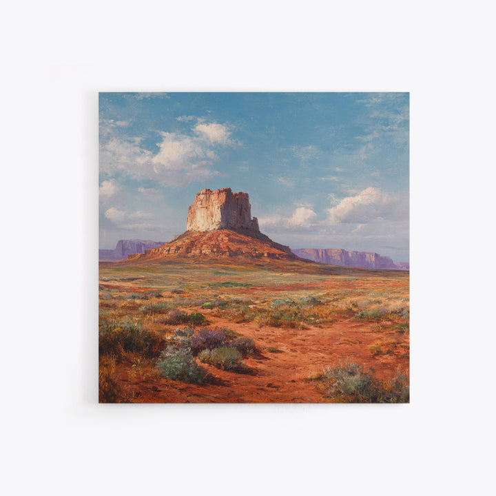 Monument Valley Desert Butte Wall Art, Western Landscape Canvas Print, Rustic Southwest Home Decor