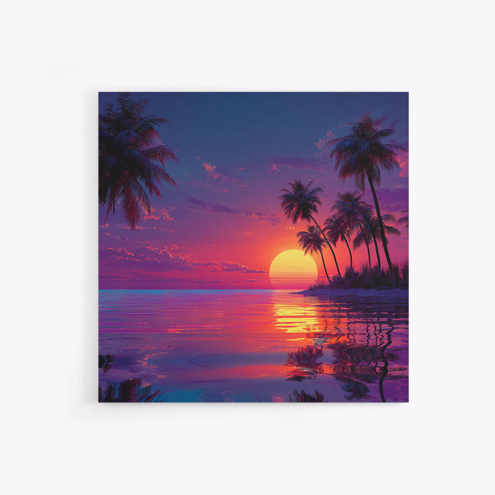 Whimsical Colorful Fantasy Forest With Magical Light And Trees Wall Art Framed Canvas Print For Bedroom And Living Room
