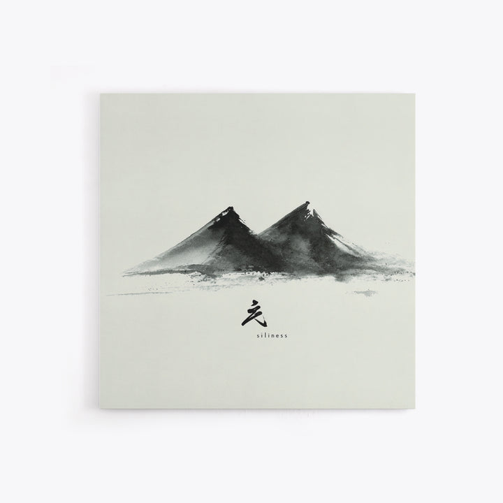 Minimalist Ink Mountains Japanese Landscape Wall Art Black And White Print Modern Zen Home Decor