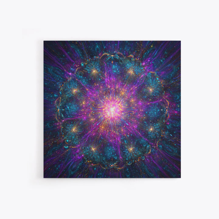 Colorful Cosmic Explosion Galaxy Abstract Wall Art Psychedelic Space Painting Trippy Room Decor Modern Wall Art Canvas Print