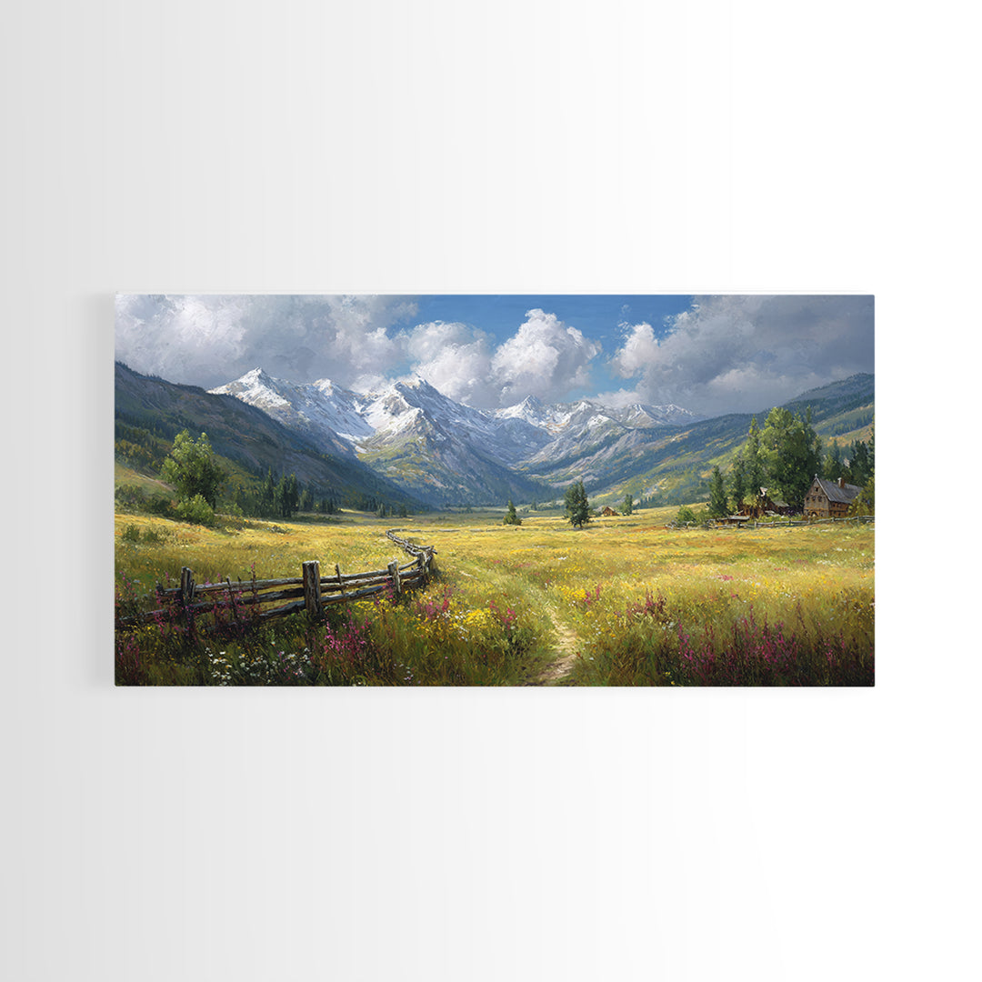 Dramatic Autumn Fire Landscape Painting With Burning Grass And Fiery Sky Wall Art