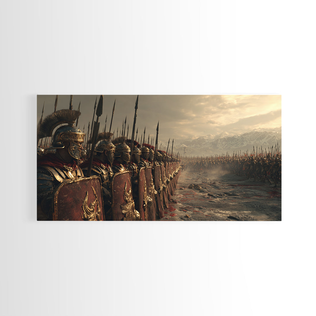 Epic Roman Legion Army Ancient Warriors Battlefield Military Wall Art Canvas Print Perfect For History Buffs And Office Decor